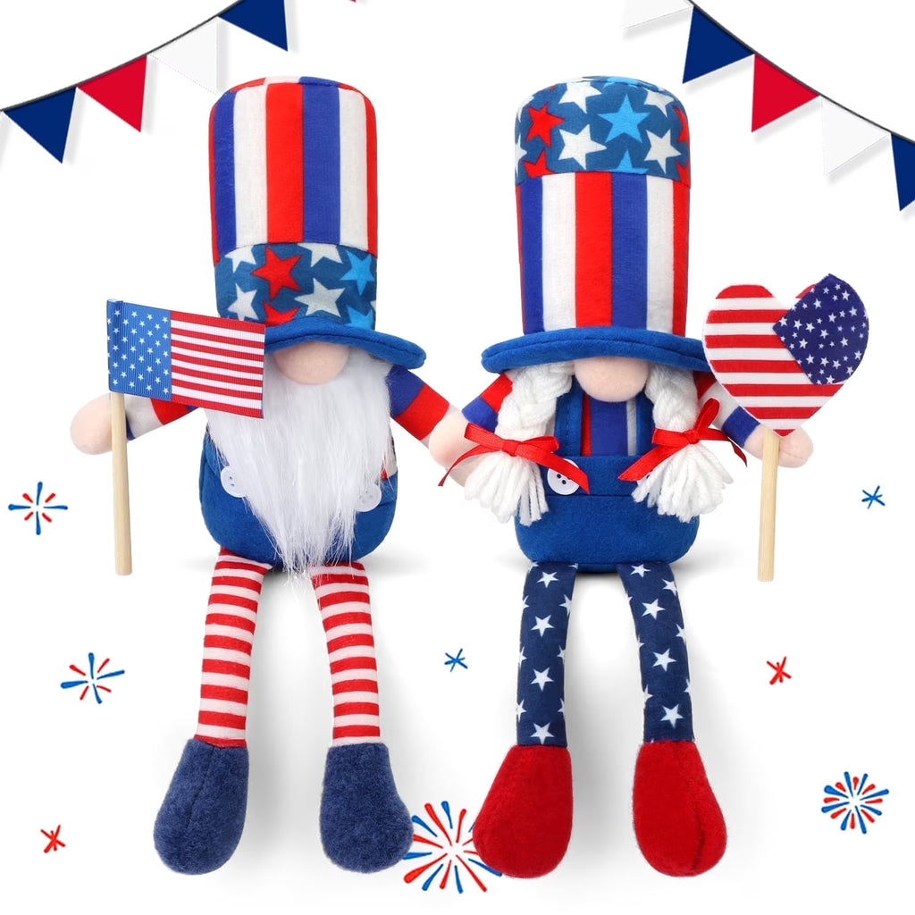 2Pcs 4Th of July Gnomes Patriotic Gnomes Decorations, American Independence Day Decor, Fourth of July Decoration 4Th of July Decor